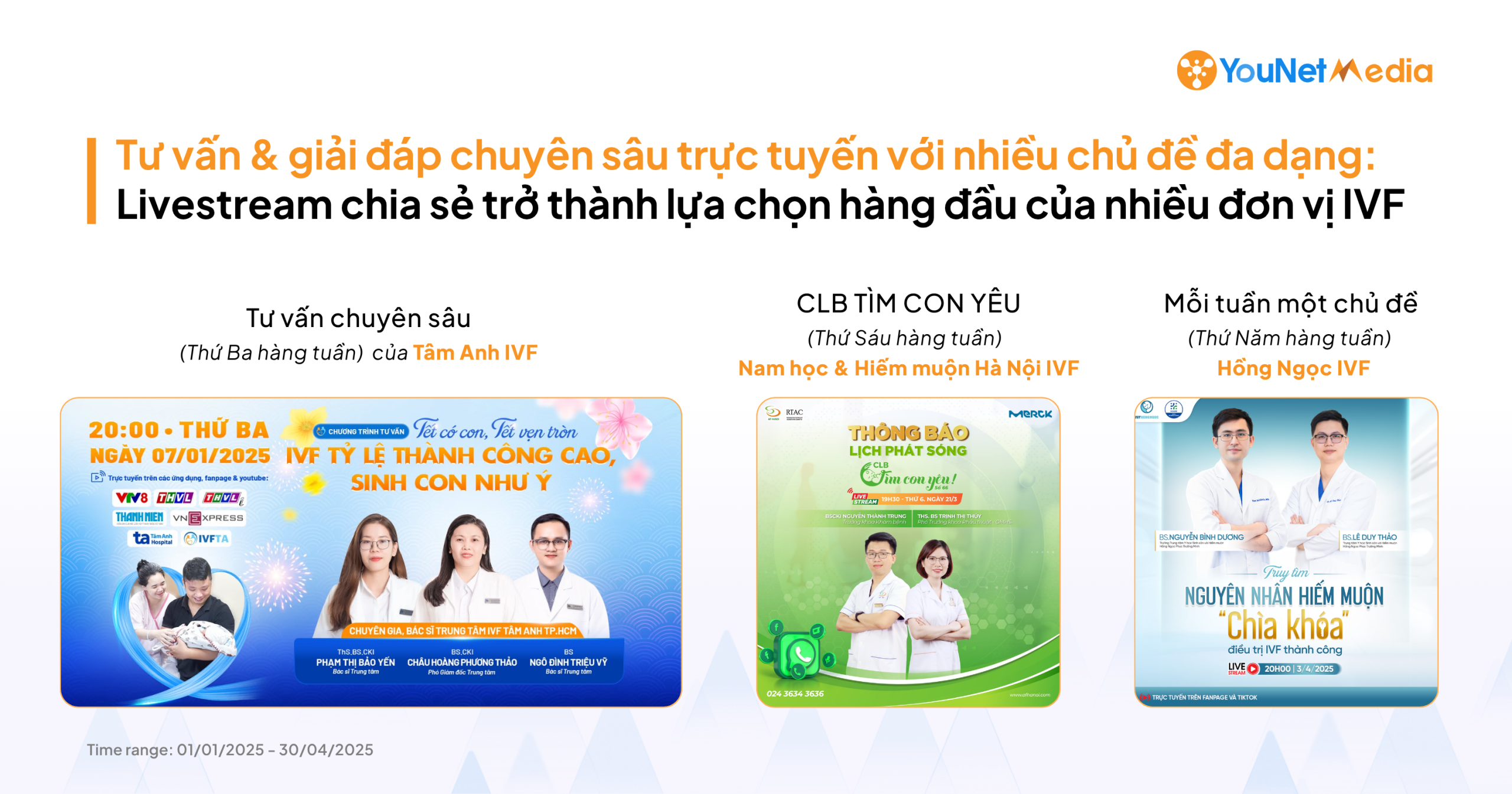 Hoạt động livestream chia sẻ kiến thức về IVF
