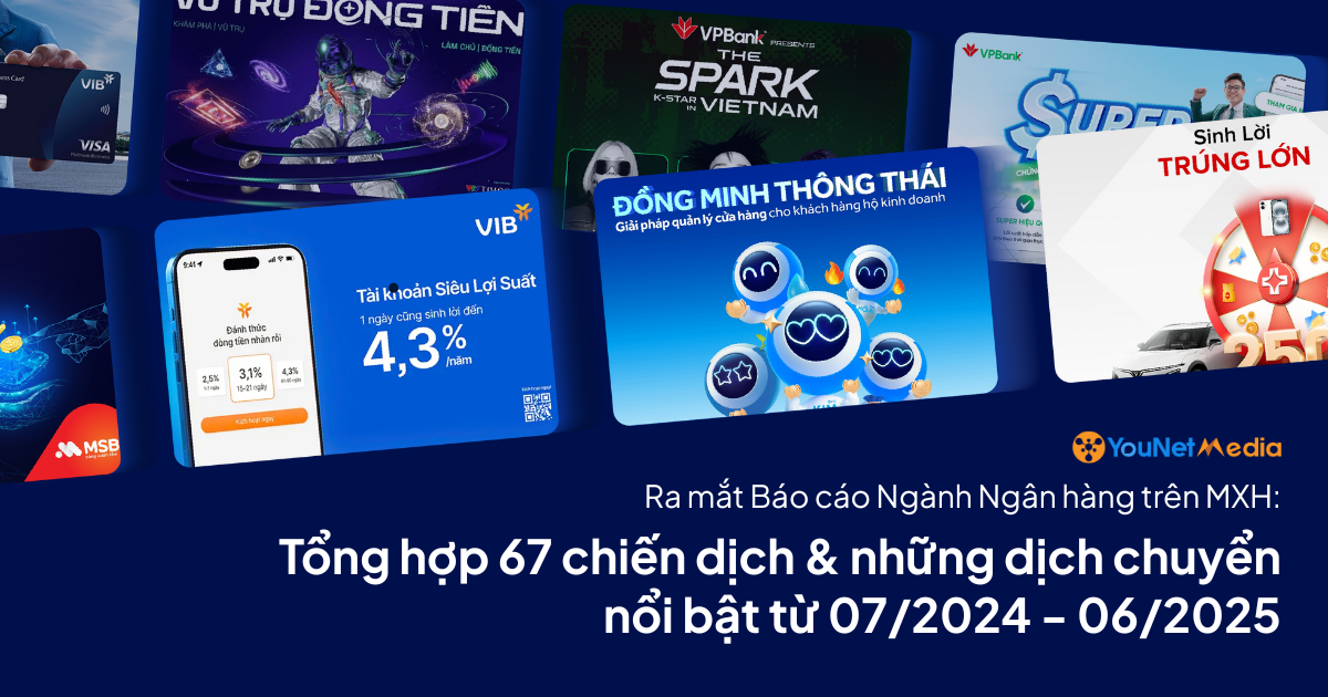 Ra mắt Báo cáo Ngành Ngân hàng trên MXH: Tổng hợp 67 Chiến dịch & những dịch chuyển nổi bật từ 07/2024 - 06/2025