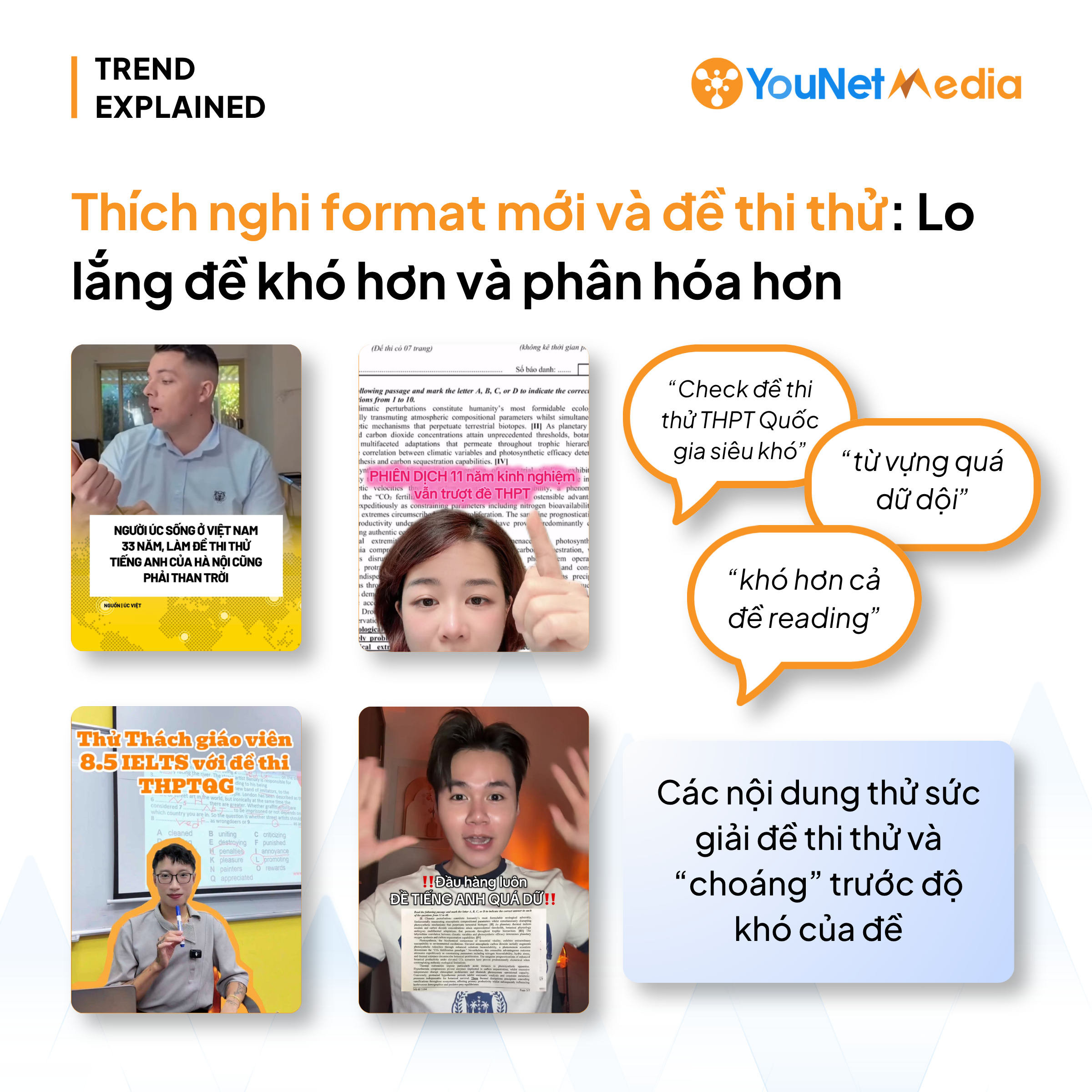 Kỳ thi THPTQG 2026 với nhiều điểm mới: Thảo luận trên mạng xã hội như thế nào? người dùng mạng xã hội và thí sinh choáng với các đề thi thử địa phương